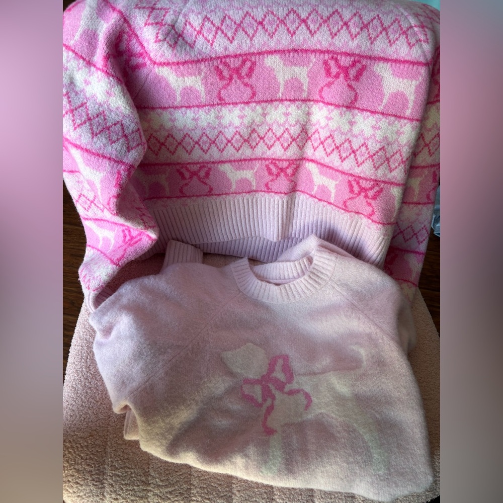 Pink x LoveShackFancy sweater bundle